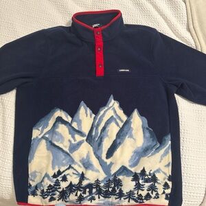 Lands' End Navy Fleece with Mountains
